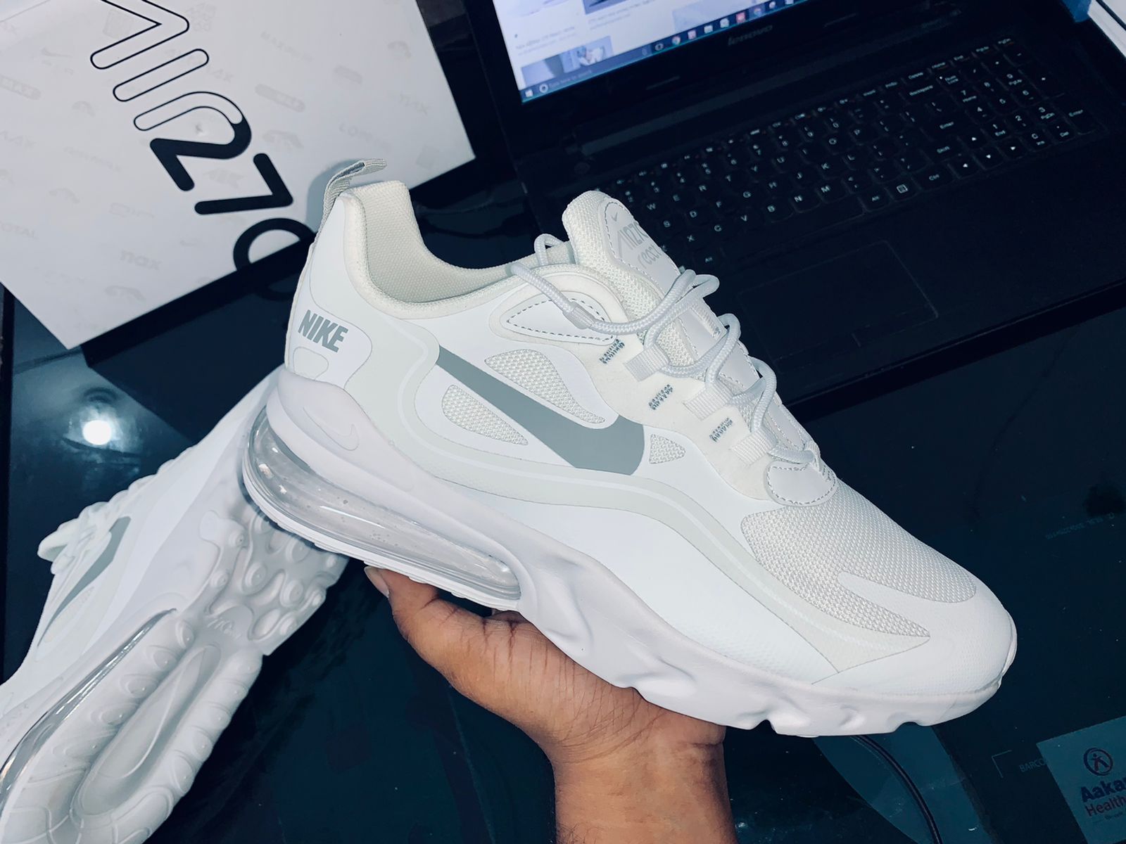 Mediator Proverb rinse Nike Airmax white 270 React 1st Copy Shoes