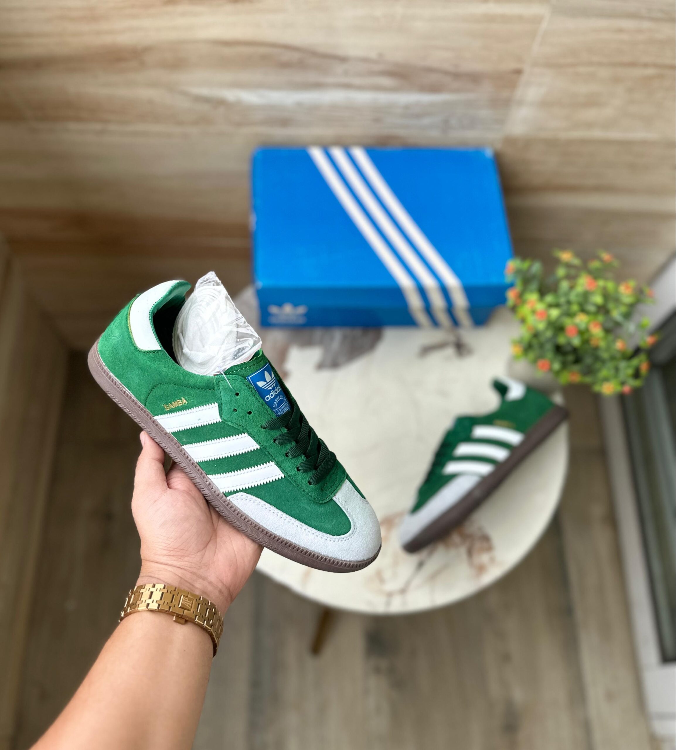 adidas gazelle silver green womens adidas Samba OG Earth Strata Wonder White main image 0