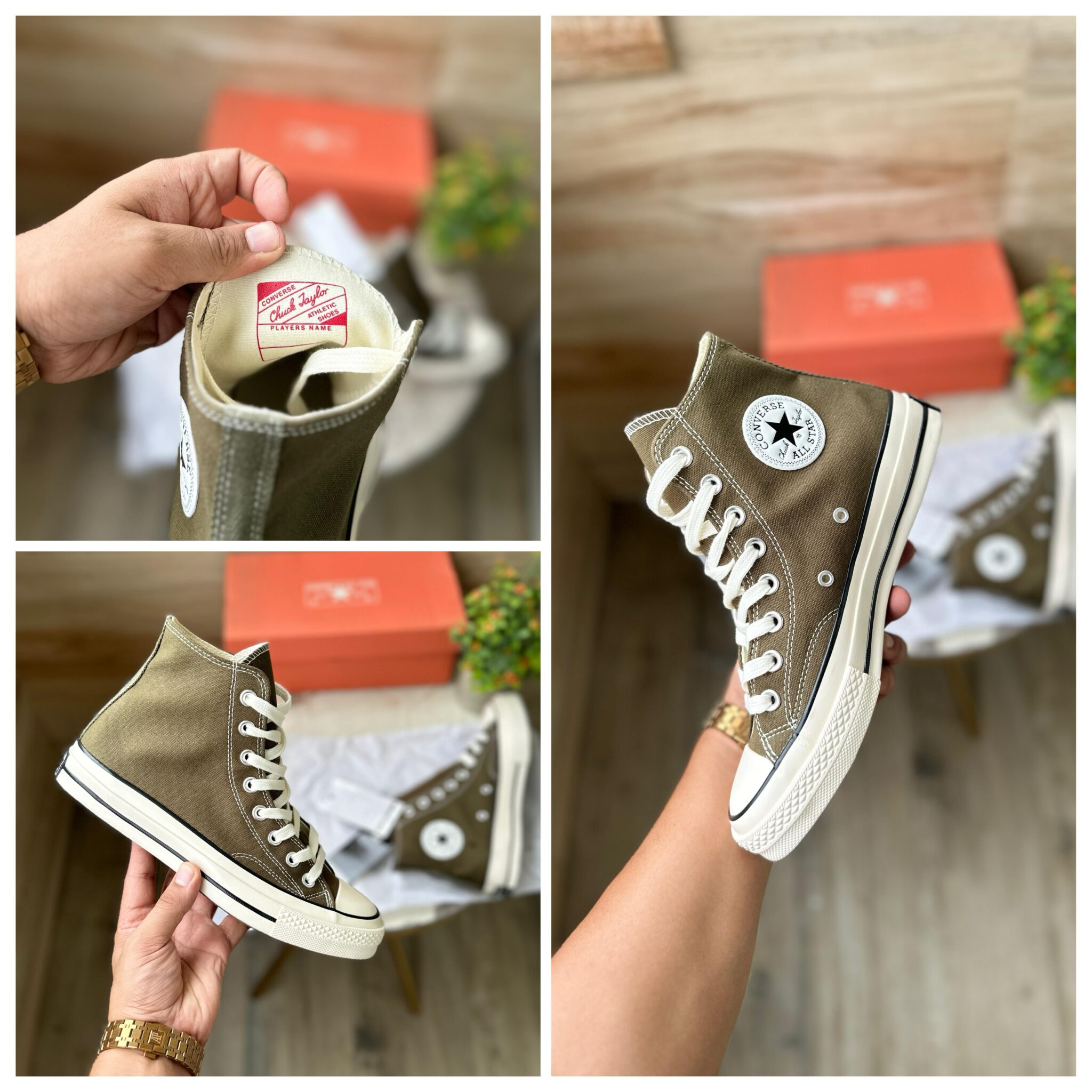 First Copy Converse Chuck 70 Army Green Classic New Styles Unisex Sneakers