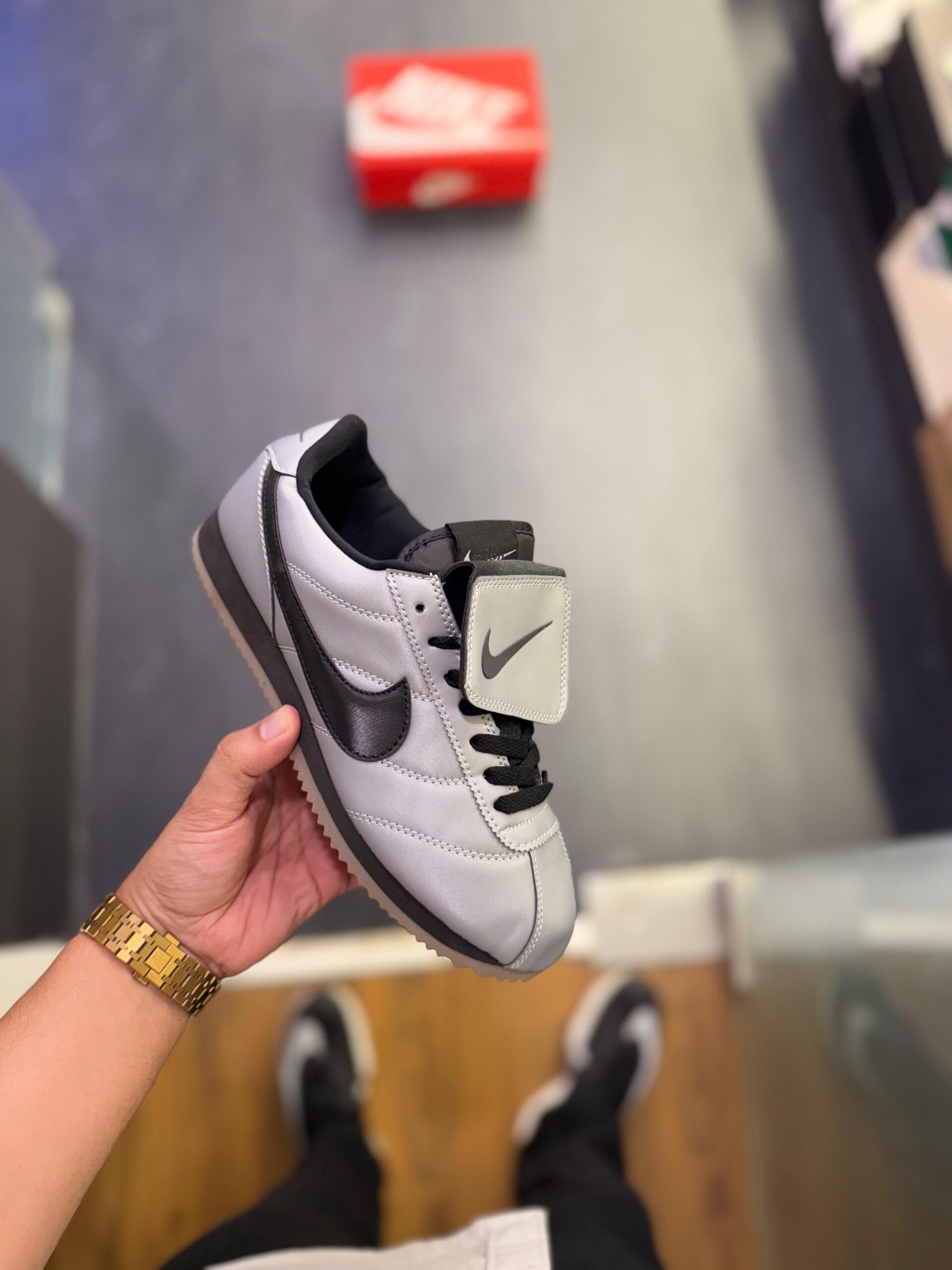 FIRST COPY NIKE CORTEZ SE TIEMPO GREY FOR MEN