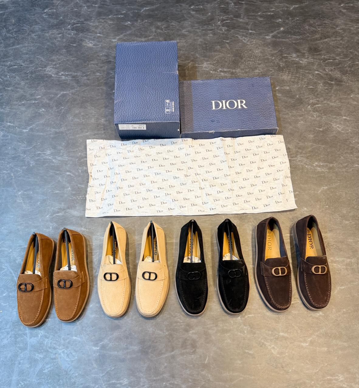 First Copy Dior Logo Hybrid Leather Loafer for Men